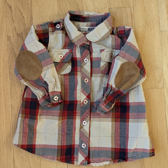 Zara Other - ❤️3for$15 Zara Baby Flannel Shirt Dress